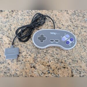 Super Nintendo Gray and Purple Gaming Controller